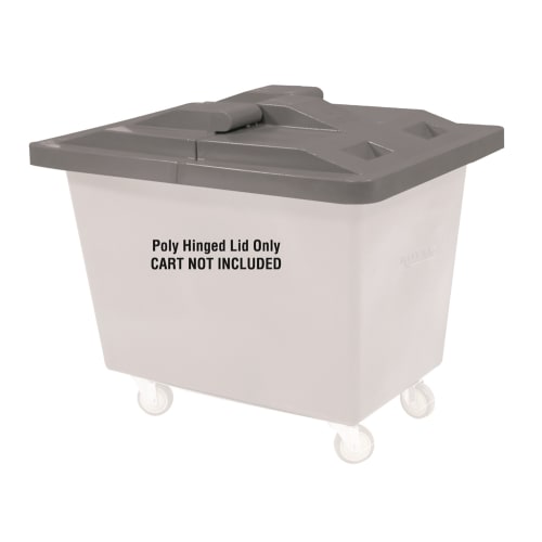 Royal Basket 10 Bushel Poly Hinged Lid, Gray
